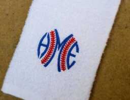 Monogram Baseball/Softball Sweat Towel Personalized Gym Gift - thumbnail 2