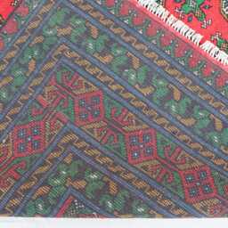 7x10 Red Area Rug, Afghan Tribal Bukhara Hand Knotted Wool Traditional Turkmen Oriental Living Room Rug For Bedroom - thumbnail 4