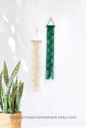 Macrame Leaf Wall Hanging Boho Woodland Decor