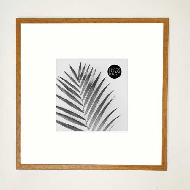 "Oak Effect Wooden Photo Frame 18x18"" For 8x8" - image 1