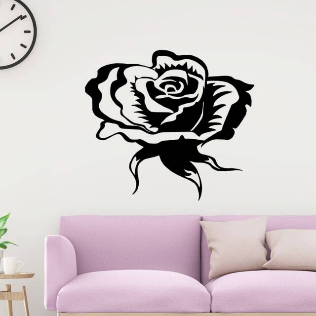 Large Rose Flower Wall Decal, Floral Nursery Decor - image 1