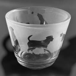 Labrador Tealight Holder - Rustic Glass Tea Light Holder With Labrador Retriever Frieze Design - thumbnail 2