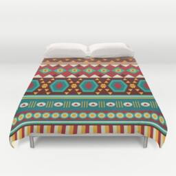 African Duvet Cover, Tribal Bedding, Colorful Duvet, Queen & King Cover, African Boho Duvet, Geometric Duvet, Ethnic - thumbnail 1