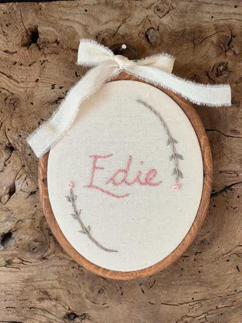 Personalized Name Sign Rose Leaves, Whimsical Nursery Decor. Custom Baby Gift - image 1