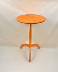Shaker Candle Table Cherry Wood Stand With Hand-Rubbed Finish