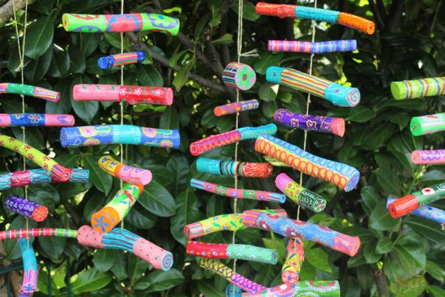 Mobile, Garden Decoration, Wooden Wind Chime - image 1