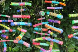 Mobile, Garden Decoration, Wooden Wind Chime - thumbnail 1