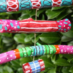 Mobile, Garden Decoration, Wooden Wind Chime - thumbnail 3