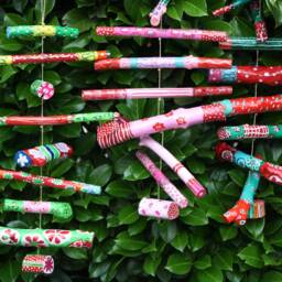 Mobile, Garden Decoration, Wooden Wind Chime - thumbnail 2