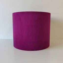 Plum Purple Lampshade in Velvet With Champagne Lining - thumbnail 2