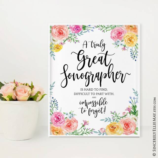 Gifts For Sonographer - Ultrasound Technician Wall Art Printable, Great As Medical Sonography Thank You You Print 40429 - image 1