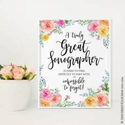 Gifts For Sonographer - Ultrasound Technician Wall Art Printable, Great As Medical Sonography Thank You You Print 40429 - thumbnail 1