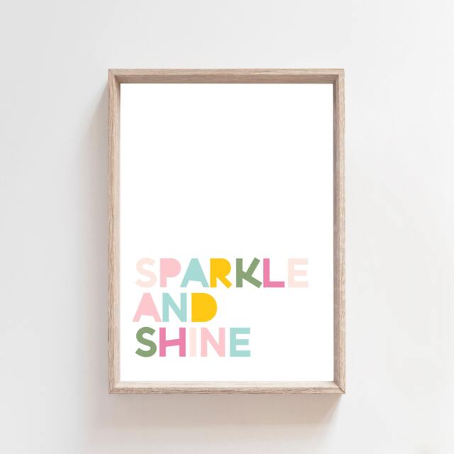 Girls Bedroom Prints, Decor, Wall Art, Inspirational Quotes, Motivational Art Nursery Rainbow - image 1
