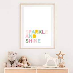 Girls Bedroom Prints, Decor, Wall Art, Inspirational Quotes, Motivational Art Nursery Rainbow - thumbnail 2