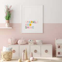 Girls Bedroom Prints, Decor, Wall Art, Inspirational Quotes, Motivational Art Nursery Rainbow - thumbnail 3