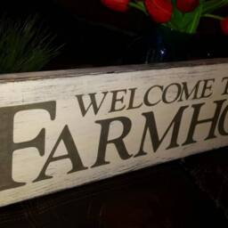 Welcome To Our Farmhouse Wood Sign Distressed Extra Large Rustic Wall Hanging Primitive Decoration Housewarming Gift Fixer Upper Decor - thumbnail 2