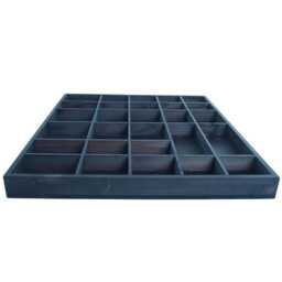 Wooden 28 Compartment Dark Grey Wall Display Shelf For Trinkets Crystals Thimbles Figurines Collectables - Shadow Box 45 X 40 3.5 cm - thumbnail 3