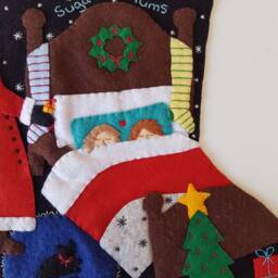 Visions Of Sugar Plums Felt Christmas Stocking - Personalized - thumbnail 3