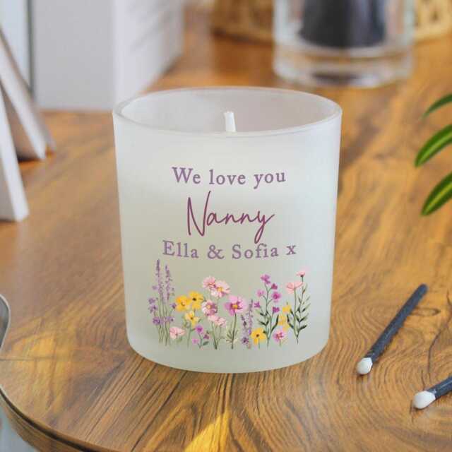 Personalised Wild Flower Jar Candle - image 1