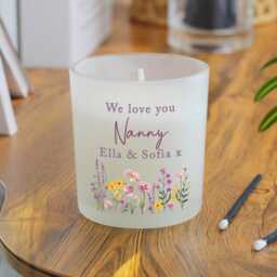 Personalised Wild Flower Jar Candle - thumbnail 1
