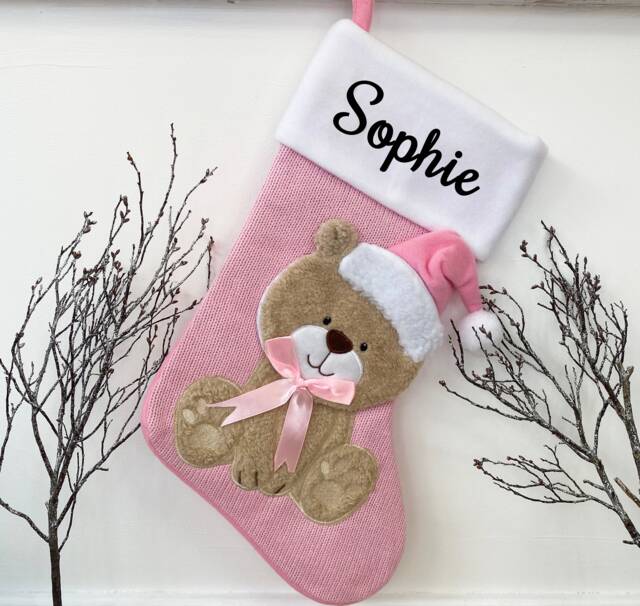 Custom Embroidered Personalized Christmas Baby Stockings - Xmas Gift For Babys - The Couture Cushion