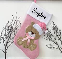 Custom Embroidered Personalized Christmas Baby Stockings - Xmas Gift For Babys - The Couture Cushion