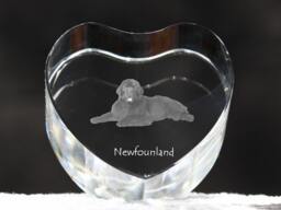 Newfoundland, Crystal Heart With Dog, Souvenir, Decoration, Limited Edition, Collection - thumbnail 1