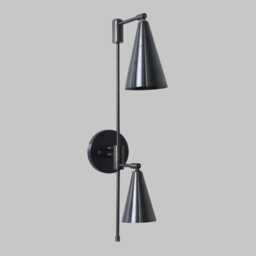Retro Sputnik Wall Sconce, Blackened Brass Mid Century Modern Light - thumbnail 3
