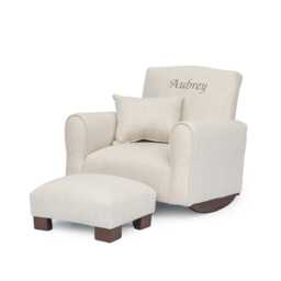 Personalized Child's Upholstered Rocking Chair/Chair -Navy Paws - thumbnail 4