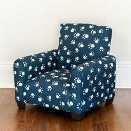 Personalized Child's Upholstered Rocking Chair/Chair -Navy Paws - thumbnail 1