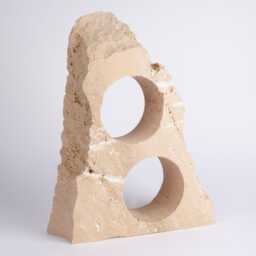 Handmade Travertine Wine Bottle Holder Unique Rack - thumbnail 4