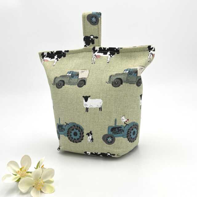 Farm Door Stop, Tractor, Sophie Allport, Children's Decor, Filled - image 1