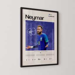 Neymar Brazil Winger Stats Poster, Jr Soccer Wall Art, Football Print, Poster Gift, Sports Decor - thumbnail 2