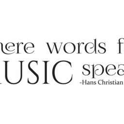"Vinyl Wall Art Decal - ""Where Words Fail, Music Speaks. - Hans Christian Andersen" - thumbnail 2