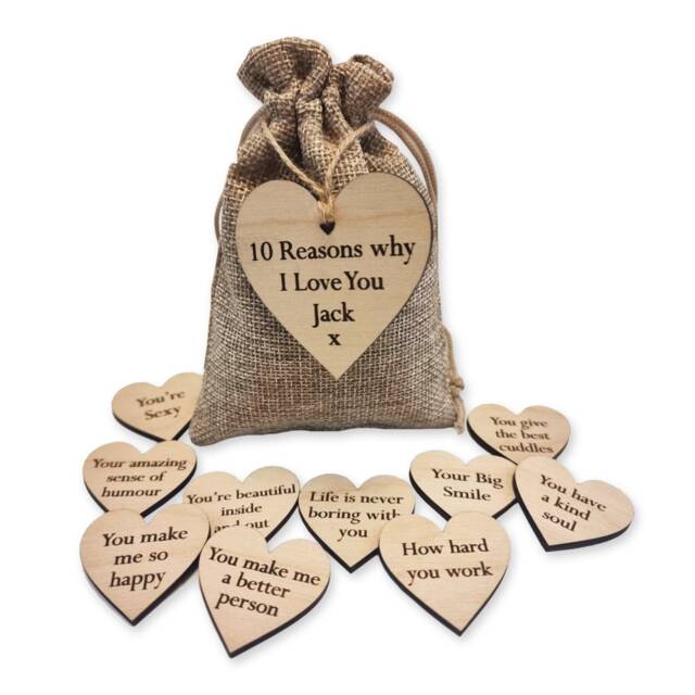 Personalised Bag Of Reasons Why I Love You - Romantic Gift For Someone Special Wedding Anniversary Valentine's Day Birthday - image 1