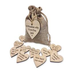 Personalised Bag Of Reasons Why I Love You - Romantic Gift For Someone Special Wedding Anniversary Valentine's Day Birthday - thumbnail 2