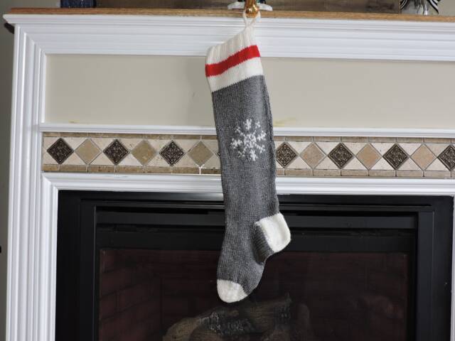 Hand Knit Personalized Christmas Stocking - image 1