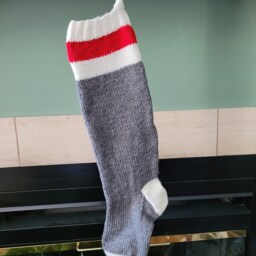 Hand Knit Personalized Christmas Stocking - thumbnail 3