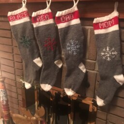 Hand Knit Personalized Christmas Stocking - thumbnail 2