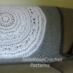 Crochet Afghan Pattern Mandala Medallion, Lap Blanket, Pattern, PDF904 - thumbnail 2