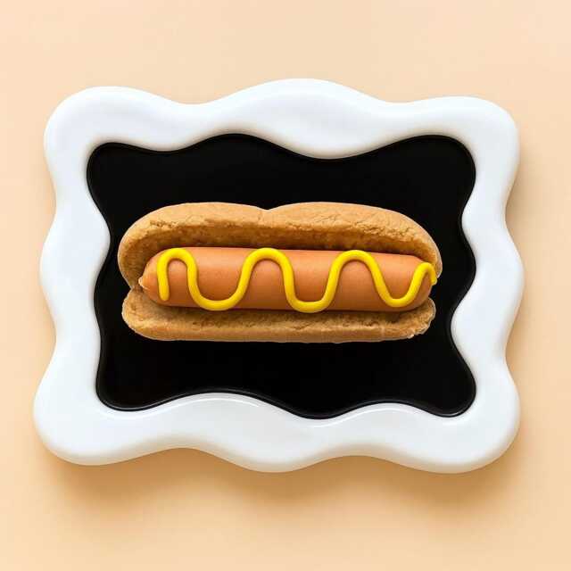 3D Resin Hotdog Wall Art Kitsch Dopamine Decor, Custom Colors - image 1