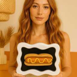 3D Resin Hotdog Wall Art Kitsch Dopamine Decor, Custom Colors - thumbnail 2