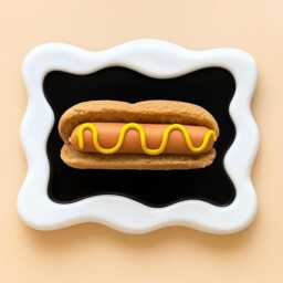 3D Resin Hotdog Wall Art Kitsch Dopamine Decor, Custom Colors - thumbnail 1