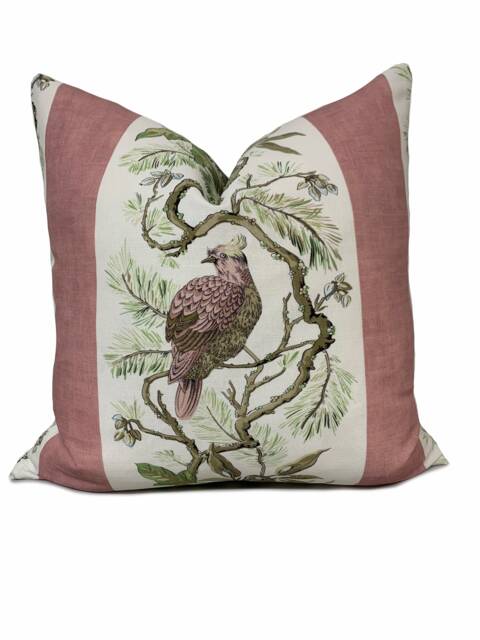 Thibaut Williamson Heritage Collection Cushion Cover Pillow Double Sided Blush - image 1