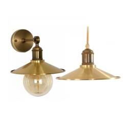 Handmade Brass Pendant Light & Sconce Industrial Porch Sconce Exterior Cone Rustic Vintage Spun Pendant Lighting