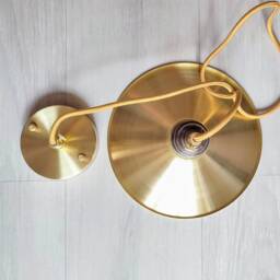 Handmade Brass Pendant Light & Sconce Industrial Porch Sconce Exterior Cone Rustic Vintage Spun Pendant Lighting - thumbnail 4