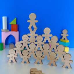 Wooden Stacking Friends Balancing Toy, Set Of 10 - thumbnail 4