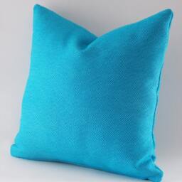Turquoise Blue Cotton Throw Pillow Cover 20 Inch Decorative - thumbnail 3