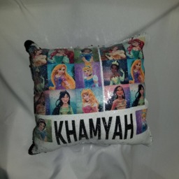 Custom Made Mermaid Pillow Mermaid Pillow/Reversible Sequin Cushion - thumbnail 4