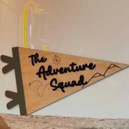 The Adventure Squad Pennant Flag Nursery Decor - Playroom Decor, Boys Bedroom Wall Sign, Accessory, Baby Shower Gift - thumbnail 2